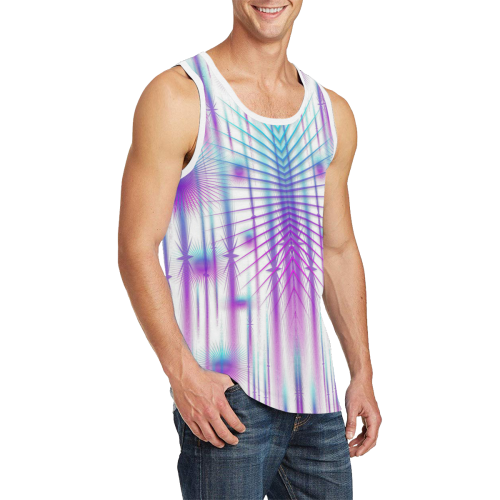 Star fall in rainbow landscape Men's All Over Print Tank Top (Model T57)