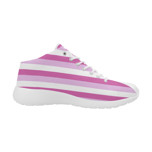 Pink Stripes Women's Basketball Training Shoes/Large Size (Model 47502)
