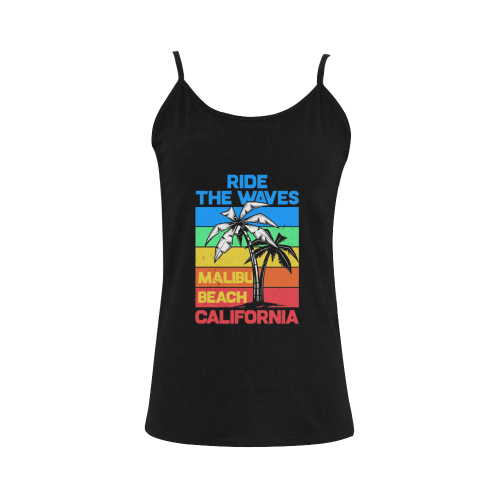 Ride The Waves Women's Spaghetti Top (USA Size) (Model T34)