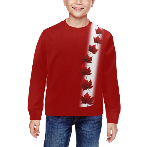 Kid's Canada Souvenir Sweatshirts All Over Print Crewneck Sweatshirt for Kids (Model H29)