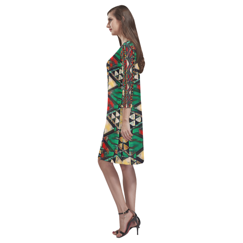Pan-Africa Rhea Loose Round Neck Dress(Model D22)
