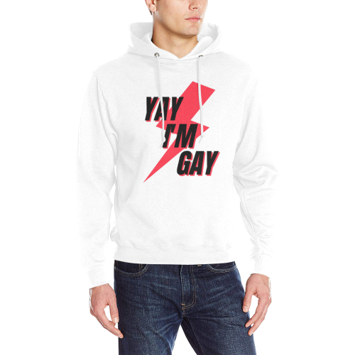 Yay I'm Gay red Men's Classic Hoodie (Model H17)