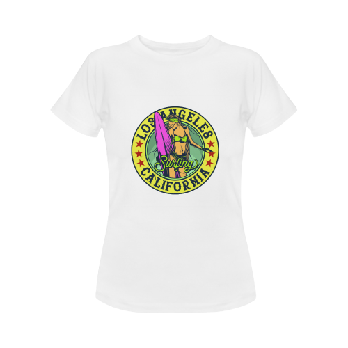 Los Angeles Surfing Women's T-Shirt in USA Size (Front Printing Only)