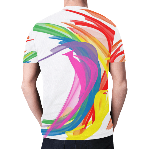 Colors by Nico Bielow New All Over Print T-shirt for Men (Model T45)