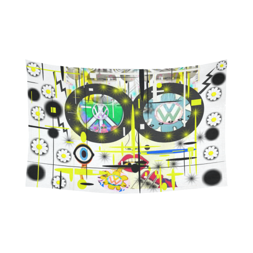 vw poster Cotton Linen Wall Tapestry 90"x 60"