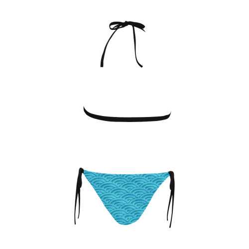 Blue Waves Japan Buckle Front Halter Bikini Swimsuit (Model S08)