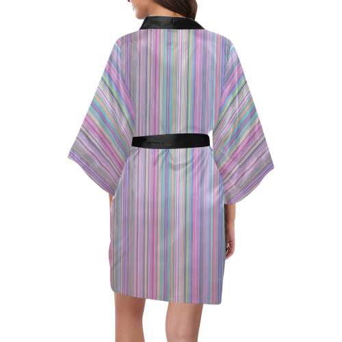 Broken TV rainbow stripe 1 Kimono Robe