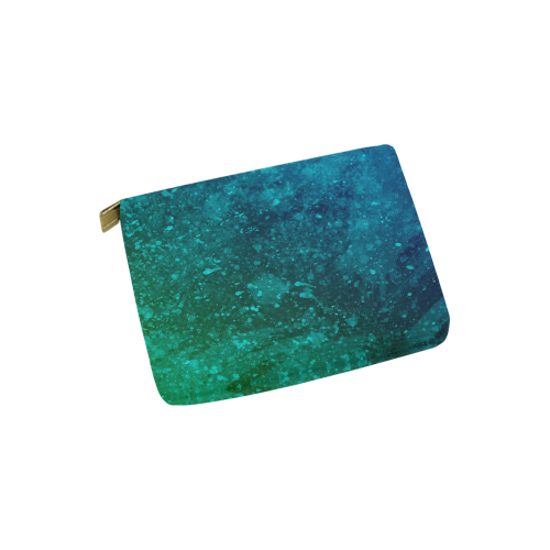 Blue and Green Abstract Carry-All Pouch 6''x5''