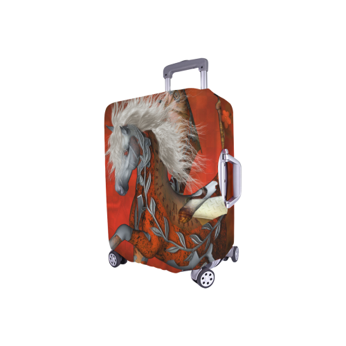 Awesome steampunk horse with wings Luggage Cover/Small 18"-21"
