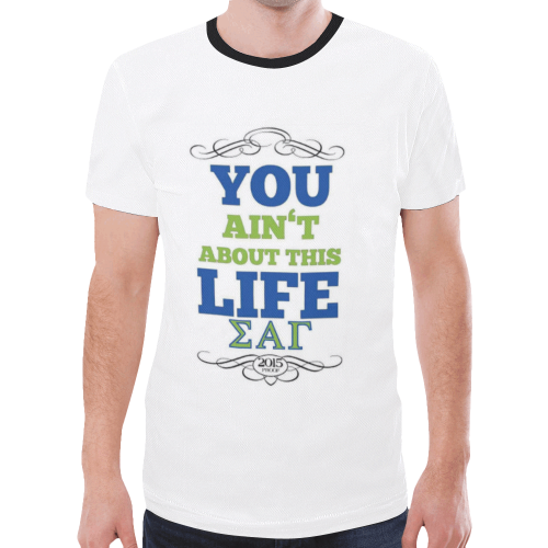 life 4-5xl New All Over Print T-shirt for Men/Large Size (Model T45)
