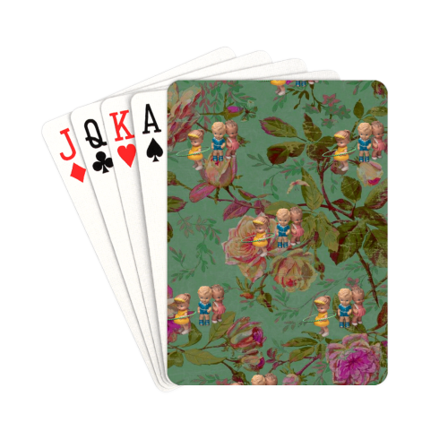 Hooping in the Rose Garden Playing Cards 2.5"x3.5"