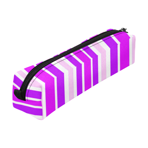 Summer Purples Stripes Pencil Pouch/Small (Model 1681)