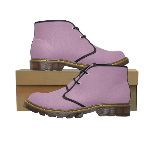 color mauve Men's Canvas Chukka Boots (Model 2402-1)