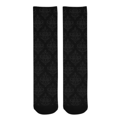 Black on Black Pattern Trouser Socks