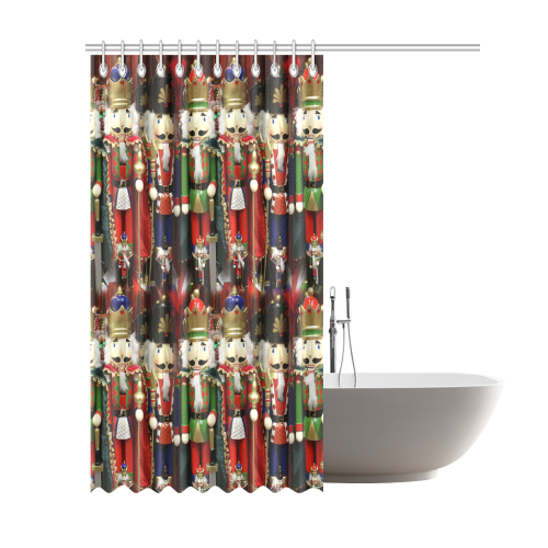 Christmas Nut Cracker Soldiers Shower Curtain 69"x84"