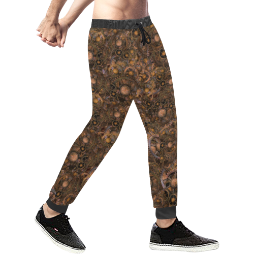 Steampunk Cogs up to 4XL Men's All Over Print Sweatpants/Large Size (Model L11)