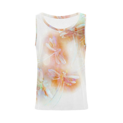 Watercolor dragonfly All Over Print Tank Top for Women (Model T43)