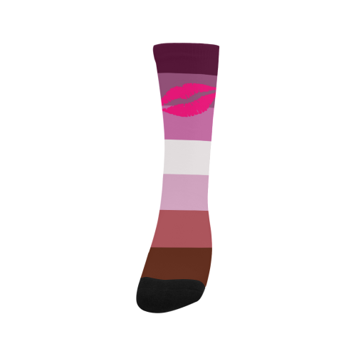Lipstick Lesbian Flag Men's Custom Socks