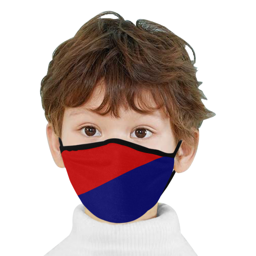 Dark Blue and Red Mouth Mask