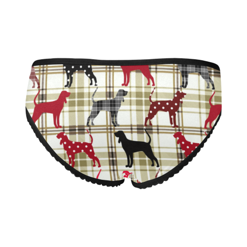 Black and Tan Coonhound Women's All Over Print Girl Briefs (Model L14)