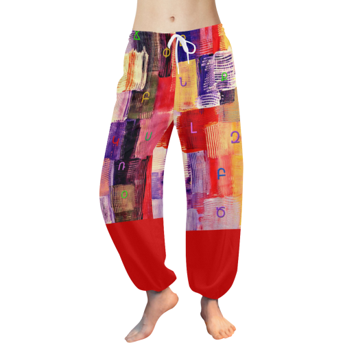 Armenian Colorful Alphabet Women's All Over Print Harem Pants (Model L18)