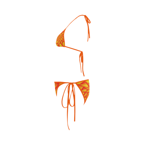 Golden flame Custom Bikini Swimsuit