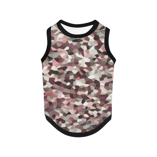 Mosaic Tiled Pink All Over Print Pet Tank Top