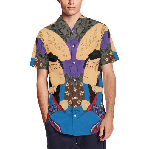 ACTOR Men's Short Sleeve Shirt with Lapel Collar (Model T54)