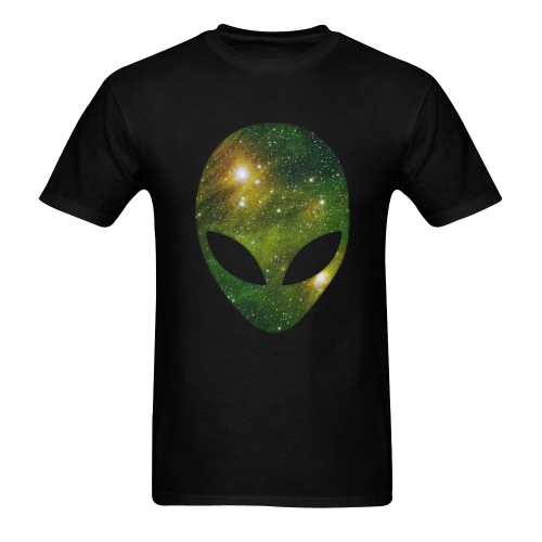 Cosmic Alien - Galaxy - Stars Men's T-Shirt in USA Size (Two Sides Printing)