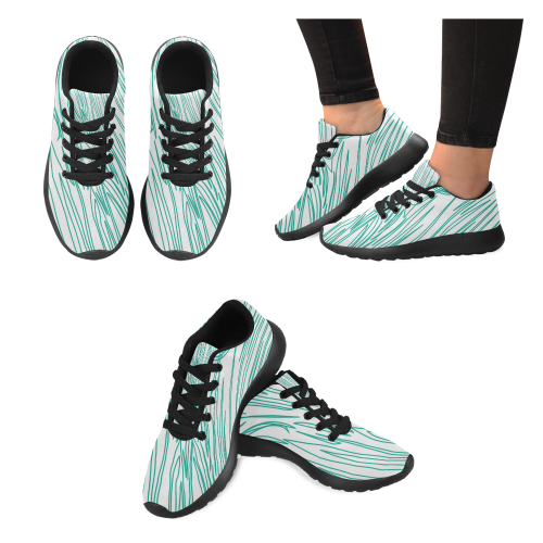 lines---wildblues BLUE DEEP Women’s Running Shoes (Model 020)