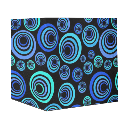 Retro Psychedelic Pretty Blue Pattern Gift Wrapping Paper 58"x 23" (1 Roll)