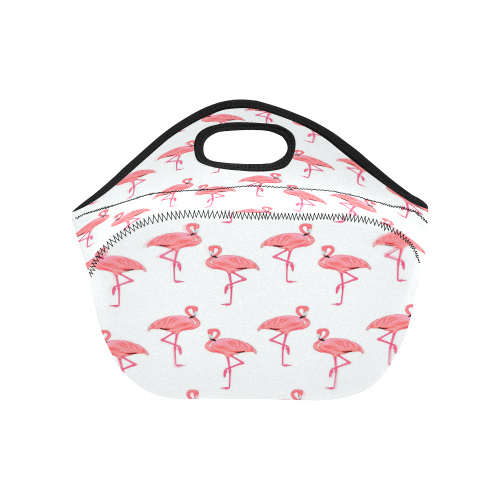 Pink Flamingo Pattern Neoprene Lunch Bag/Small (Model 1669)