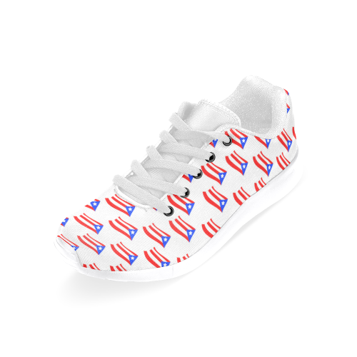 Puerto Rican Flags White Women’s Running Shoes (Model 020)