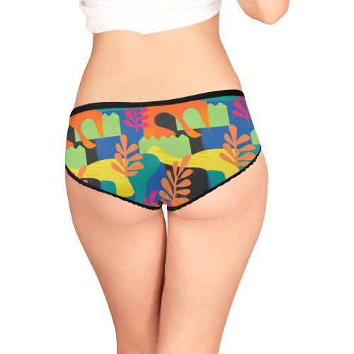 Abstract Nature Pattern Women's All Over Print Girl Briefs (Model L14)