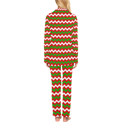 Christmas Zigzag Women's Long Pajama Set