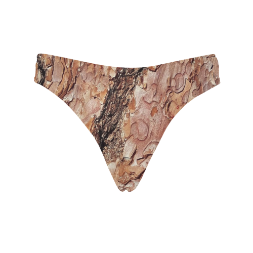 Tree Bark C by JamColors Women's All Over Print Thongs (Model L30)