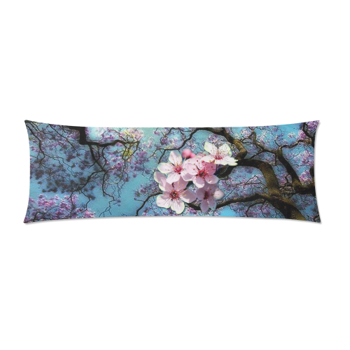 Cherry blossomL Custom Zippered Pillow Case 21"x60"(Two Sides)