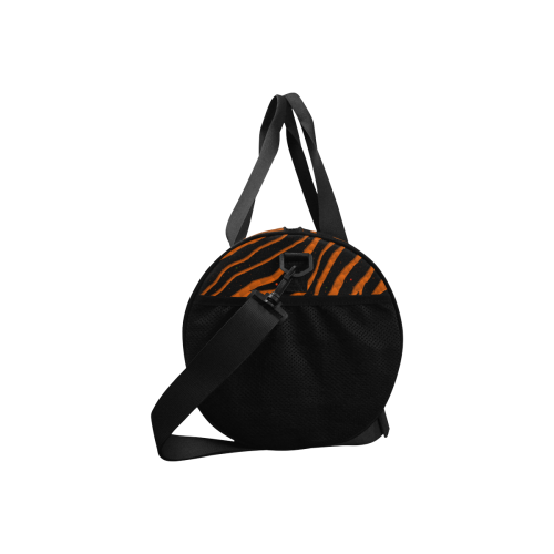 Ripped SpaceTime Stripes - Orange Duffle Bag (Model 1679)