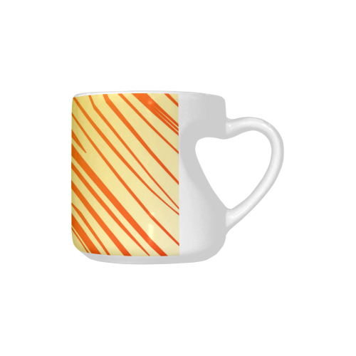 Gold zebra wild lines Heart-shaped Mug(10.3OZ)
