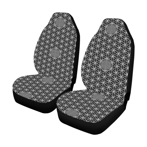 Symbol FLOWER OF LIFE solid pattern white Car Seat Covers (Set of 2)