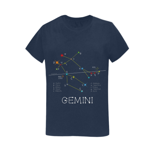 Constellation Gemini star horoscope zodiac funny Women's T-Shirt in USA Size (Two Sides Printing)