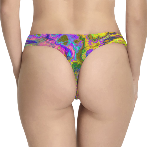 wonderful fractal 3183 by JamColors Women's All Over Print Thongs (Model L30)