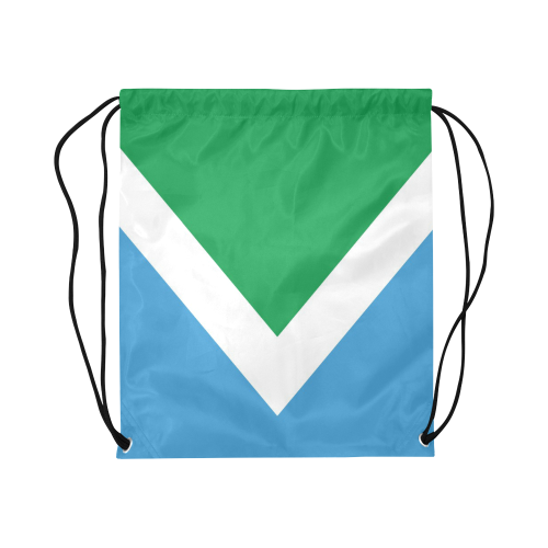 Vegan Flag Large Drawstring Bag Model 1604 (Twin Sides)  16.5"(W) * 19.3"(H)