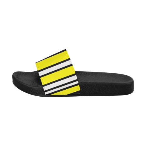 by stripes Men's Slide Sandals (Model 057)