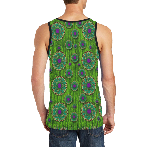 landscape and scenery in the peacock forest Men's All Over Print Tank Top (Model T57)