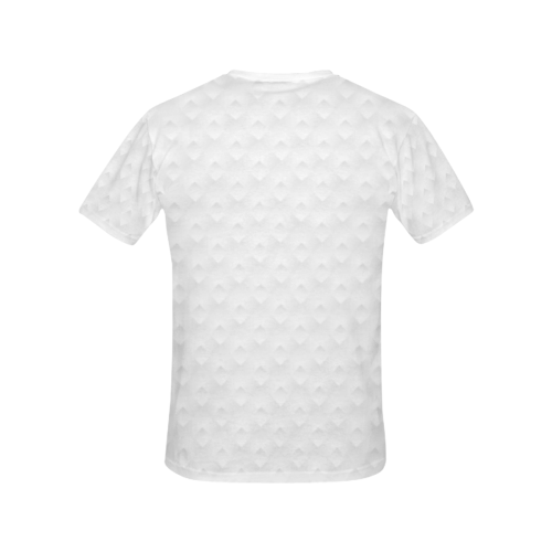 White Rombus Pattern All Over Print T-shirt for Women/Large Size (USA Size) (Model T40)