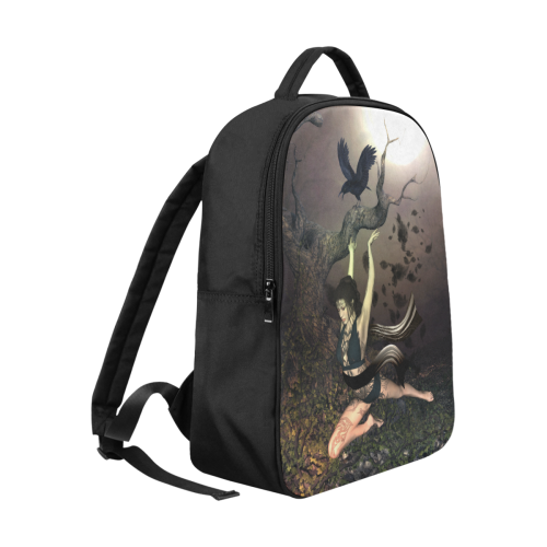 Beautiful fairy with crow Popular Fabric Backpack (Model 1683)