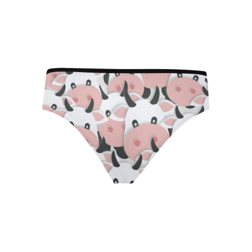 Herd of Cartoon Cows Women's Hipster Panties (Model L33)