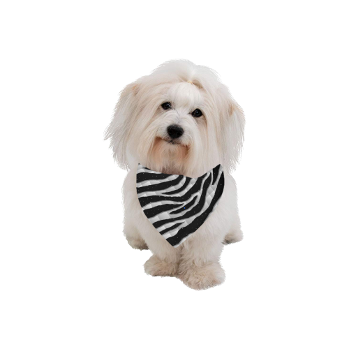 Ripped SpaceTime Stripes - White Pet Dog Bandana/Large Size