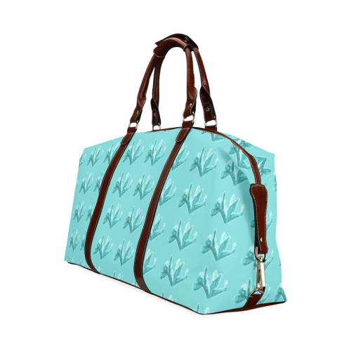 Iris Baby Blue VIntage Classic Travel Bag (Model 1643) Remake